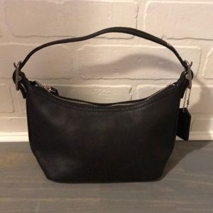 Black leather coach bag